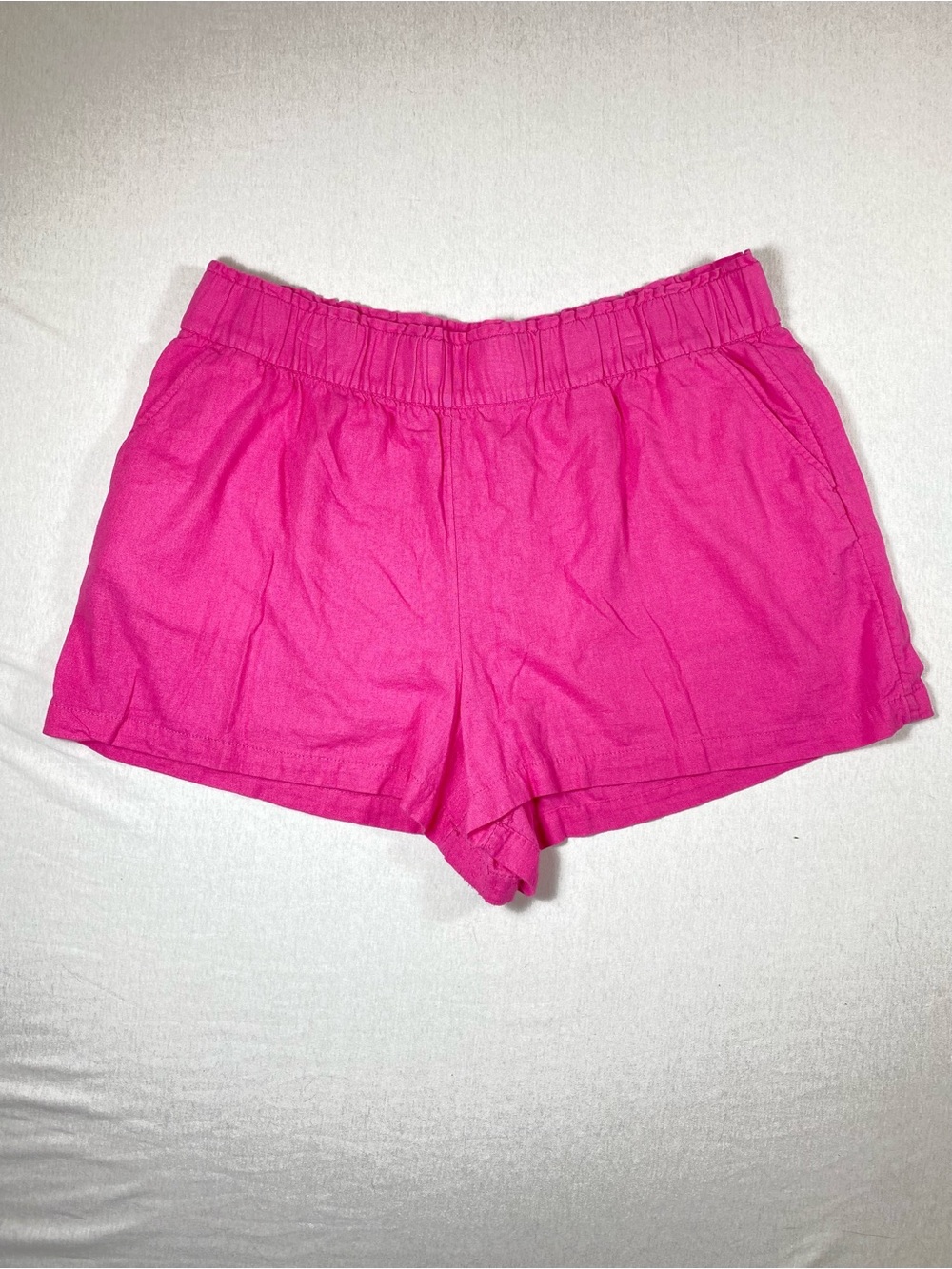 Sonoma Goods For Life XXL Hot Pink Linen Rayon Pull-On Shorts